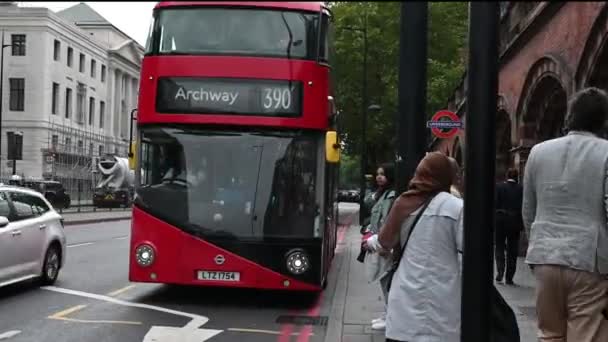 390 Autobús Desde Kings Cross Archway Londres Reino Unido — Vídeo de stock