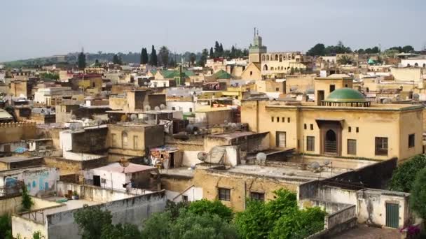 Кадры Старой Медины Фес Фес Эль Бали Марокко Древний Город — стоковое видео