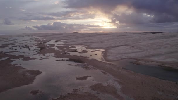 Scenario Stockton Sand Dunes Sky Con Paesaggio Nuvoloso Nel Nuovo — Video Stock