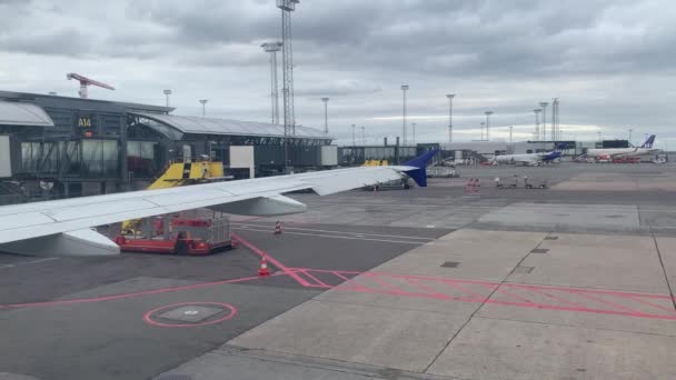 Internationale Luchthaven Kopenhagen Denemarken Renovatie Uitbreiding — Stockvideo
