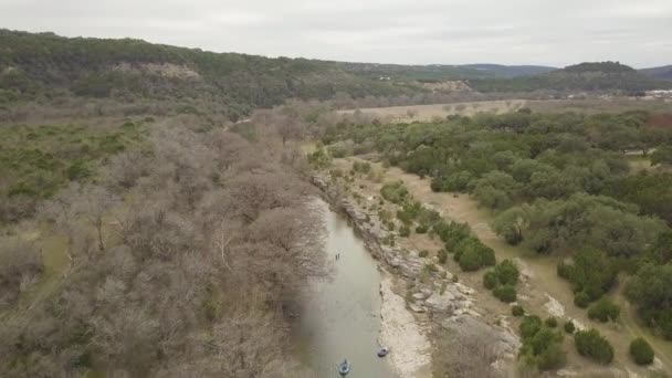 Aérea Río Zona Montañosa Del Centro Texas — Vídeo de stock