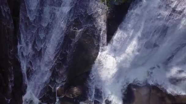 ノースカロライナ州のデュポン州立公園で滝を飛び越える — ストック動画
