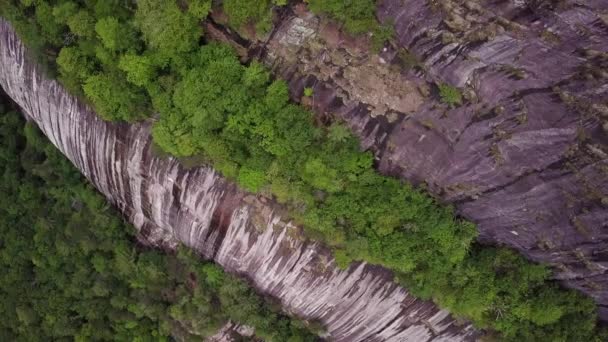 Aerial View Whiteside Mountain North Carolina — Stock Video