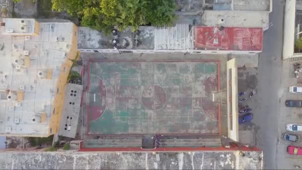 Drone Kilátás Beton Városi Sportpálya Mexikóban — Stock videók