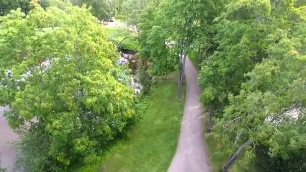 Vista Aérea Grande Jardim Verão Tampere Finlândia — Vídeo de Stock
