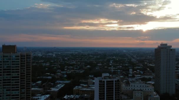 Chicago Solnedgång Från Lincoln Park — Stockvideo