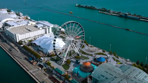 Σικάγο Wheel Navy Pier — Αρχείο Βίντεο