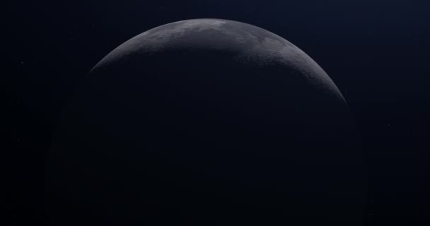 Explorando Superficie Las Lunas Espacio Animación Realista Detallada — Vídeo de stock