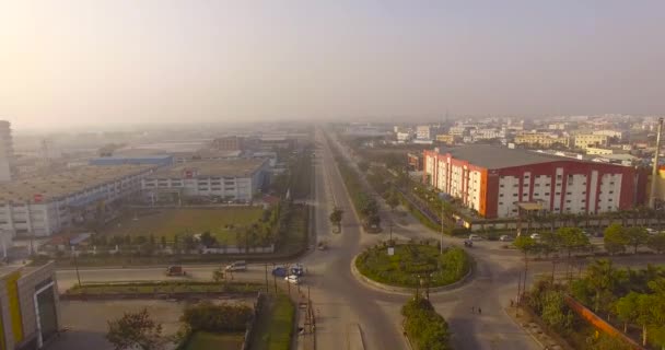 Tiro Aéreo Ciudad Haridwar Área Industrial — Vídeos de Stock