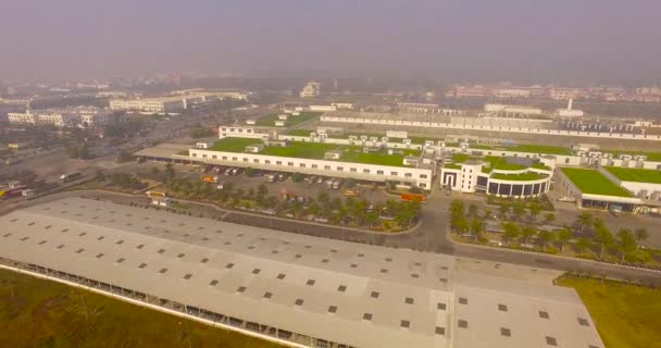 Siidcul Industrial Area Beautiful Aerial Shot Aerial View Showing Industries — Stock Video