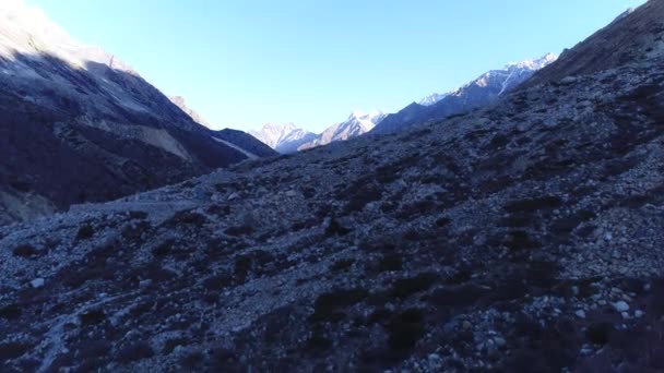 Gomukh Eller Gaumukh Uttarakhand Indiagomukh Tungan Gangotri Glacier Källan Till — Stockvideo