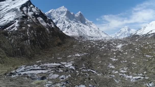 Gomukh Gaumukh Uttarakhand Índiagomukh Término Focinho Glaciar Gangotri Fonte Rio — Vídeo de Stock