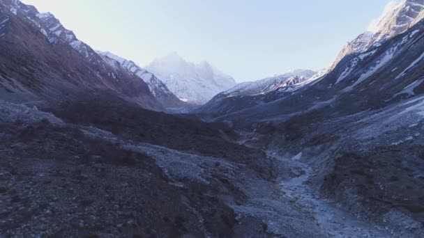 Bhojbasa Uttarakhandbhojbasa Gangotr Yaklaşık Uzaklıkta Gaumukh Mesafede Yer Almaktadır Güzel — Stok video