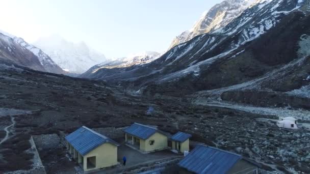Bhojbasa Gaumukh Trek Uttarakhand India Bhojbasa Está Situado Una Distancia — Vídeo de stock