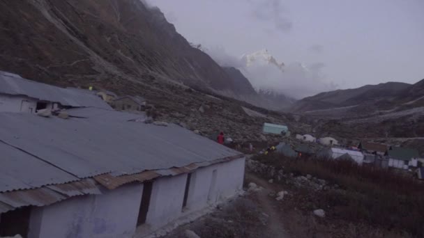 Bhojbasa Punto Panoramico Sui Terreni Accidentati Situato Altitudine 775 Metri — Video Stock