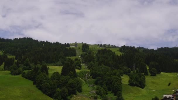 Luas Sudut Waktu Selang Ski Saalbach Hinterglemm Austria — Stok Video