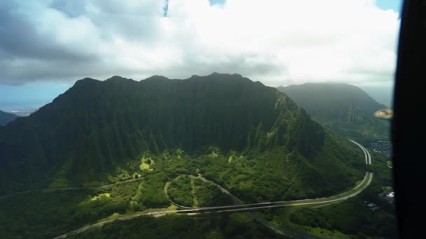 这些是在夏威夷瓦胡岛直升机之旅拍摄的片段 — 图库视频影像