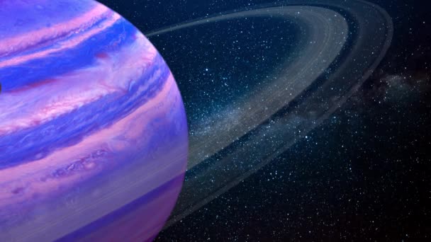 Rendering Fictional Alien Gas Planet — Stock Video