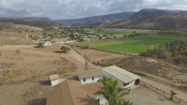 Mission Descanso Rosarito Baja California Wide View Mountains Sky Local — Stock Video
