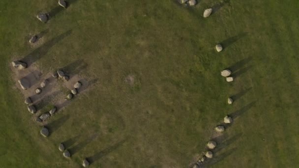 Castlerigg Stone Circle Tiro Elevación Aérea Arriba Hacia Abajo Hora — Vídeo de stock
