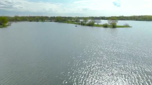 Egy Emelkedő Lövés Vízszintről Tampier Slough Fölé Kilátás Nagy Magasságban — Stock videók