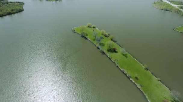 Chicago Illinois Batısındaki Tampier Slough Gölü Nde Lemont Yakınlarındaki Küçük — Stok video