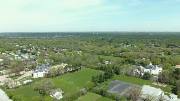 Vue Aérienne Toujours Aussi Légère Quartier Américain Moderne Dans Midwest — Video