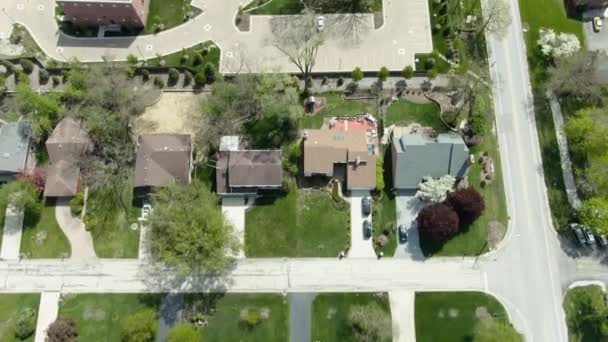 Uma Visão Panorâmica Bairro Moderno Centro Oeste Subúrbios Ocidentais Chicago — Vídeo de Stock