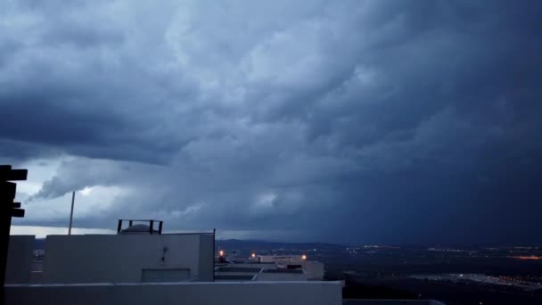 Temporale Fase Creazione Crepuscolo Sul Queretaro Messico Timelapse — Video Stock