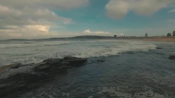 North Narrabeen Rock Pools Drone View — стокове відео