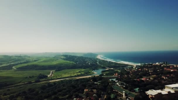 Luftaufnahmen Gefilmt Von Einer Drohne Von Scottburgh Beach Und Land — Stockvideo