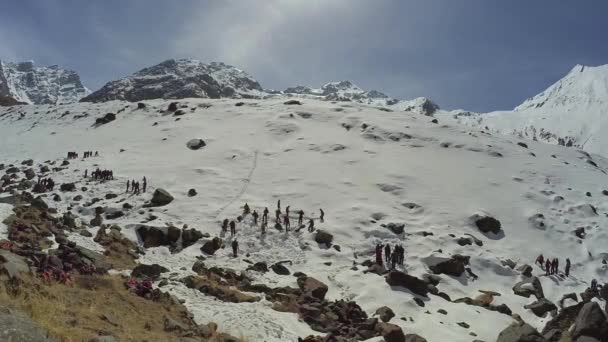 Bela Vista Das Montanhas Himalaia Montanhas Neve Uttarakhand Índia Mostrar — Vídeo de Stock