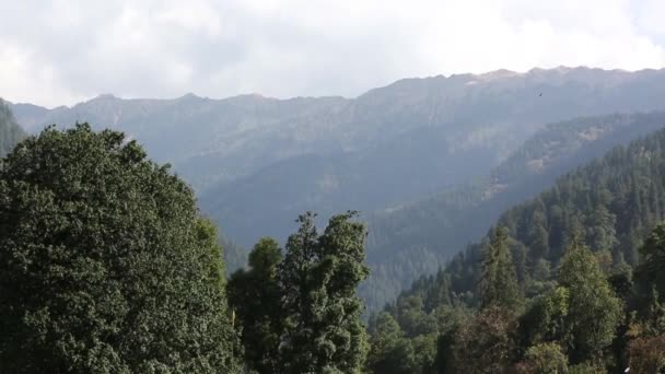 Yukarı Himalayalar Uttarakhand Hindistan Güzel Manzarası Yürüyüşçülerin Gece Boyunca Doğanın — Stok video