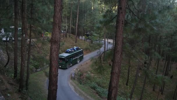 Bela Vista Panorâmica Estrada Himalaia Floresta Estradas Himalaia Passando Pela — Vídeo de Stock