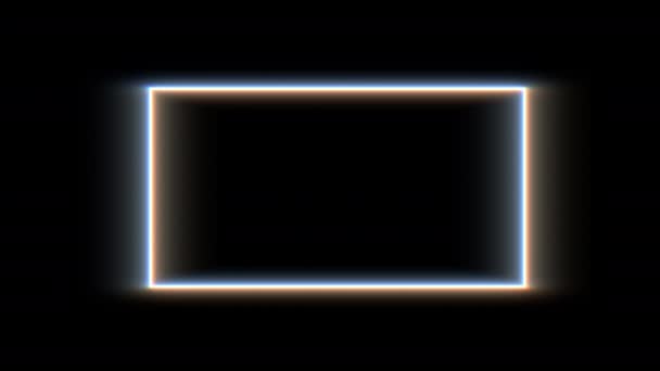 Neon Glowing Box Animation Pour Superposition Sur Vos Vidéos — Video