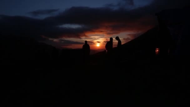 Himalayalar Güzel Bir Günbatımı Manzarası Var Bulutlar Gökyüzü Büyüleyici Bir — Stok video