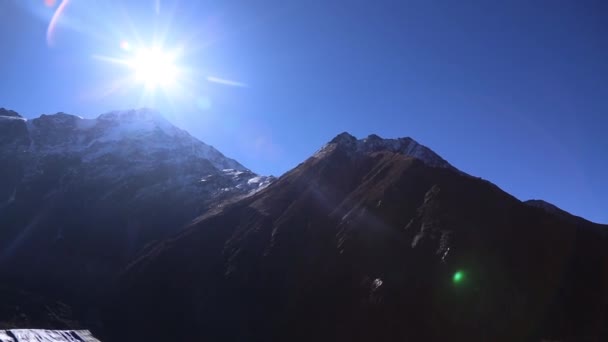 Zeltkolonie Die Unter Dem Himalaya Für Bergsteiger Aus Dem Himalaya — Stockvideo