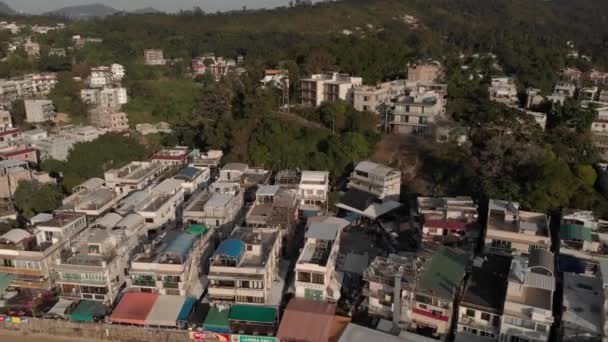 Vue Aérienne Village Côtier Situé Dans Une Magnifique Baie Océanique — Video