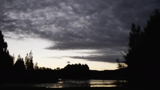 Flash Orange Molnen Tid Förflutit Solnedgången — Stockvideo