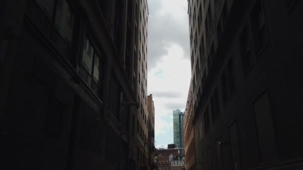 Prázdná Ulička Nachází Jen Pár Bloků Čínské Čtvrti Bostonu Snímek — Stock video