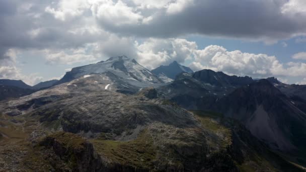 Vistas Dron Montaña Glaciar Grande Motte Francia — Vídeos de Stock