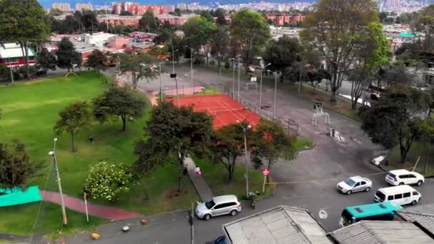 Barrio Esmeralda Bogot Colombia Parque Video Toma Desde Mavic Air — Vídeo de stock