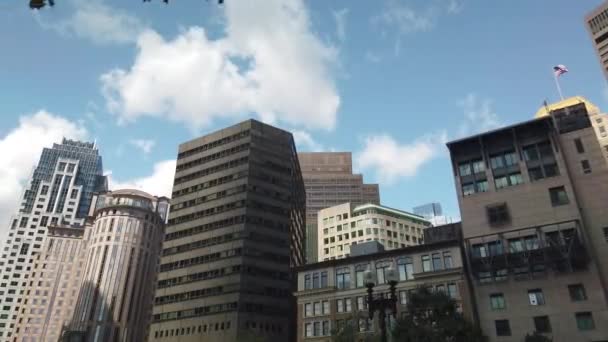 Plan Régulier Groupe Grands Bâtiments Situés Dans Centre Boston Tourné — Video