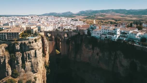 Légi Felvételek Ronda Spanyolország — Stock videók