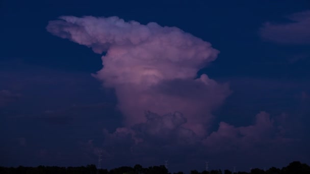 Nube Tormenta Subiendo Parpadeando Durante Temporada Monzones Del Sudeste Asiático — Vídeo de stock