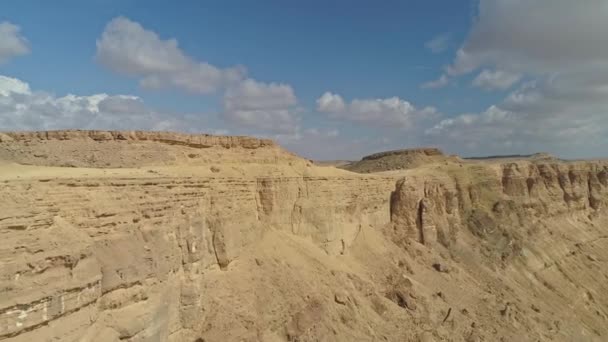 Güney Srail Deki Negev Çölü Uçurumlarının Hava Görüntüsü — Stok video