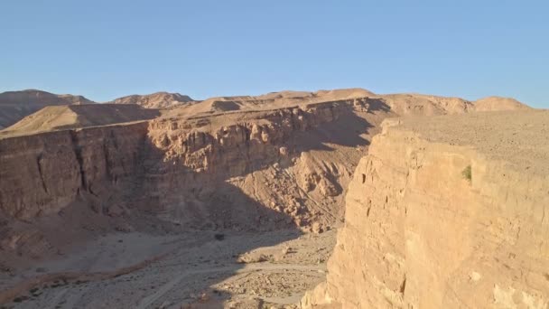 Légi Kilátás Kanyonra Negev Sivatagban Dél Izraelben — Stock videók