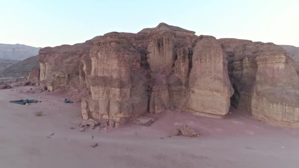 Vista Aérea Reserva Timna Deserto Negev — Vídeo de Stock