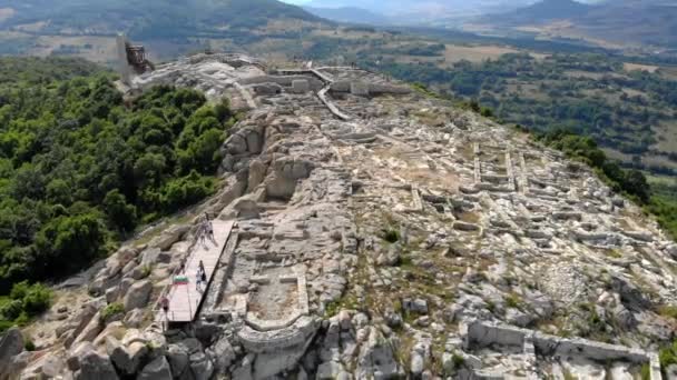 Veduta Aerea Dell Antica Città Tracia Perperikon — Video Stock