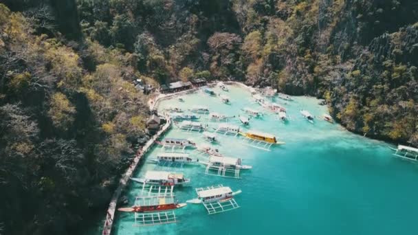 Filipinas Barcos Muelle — Vídeo de stock